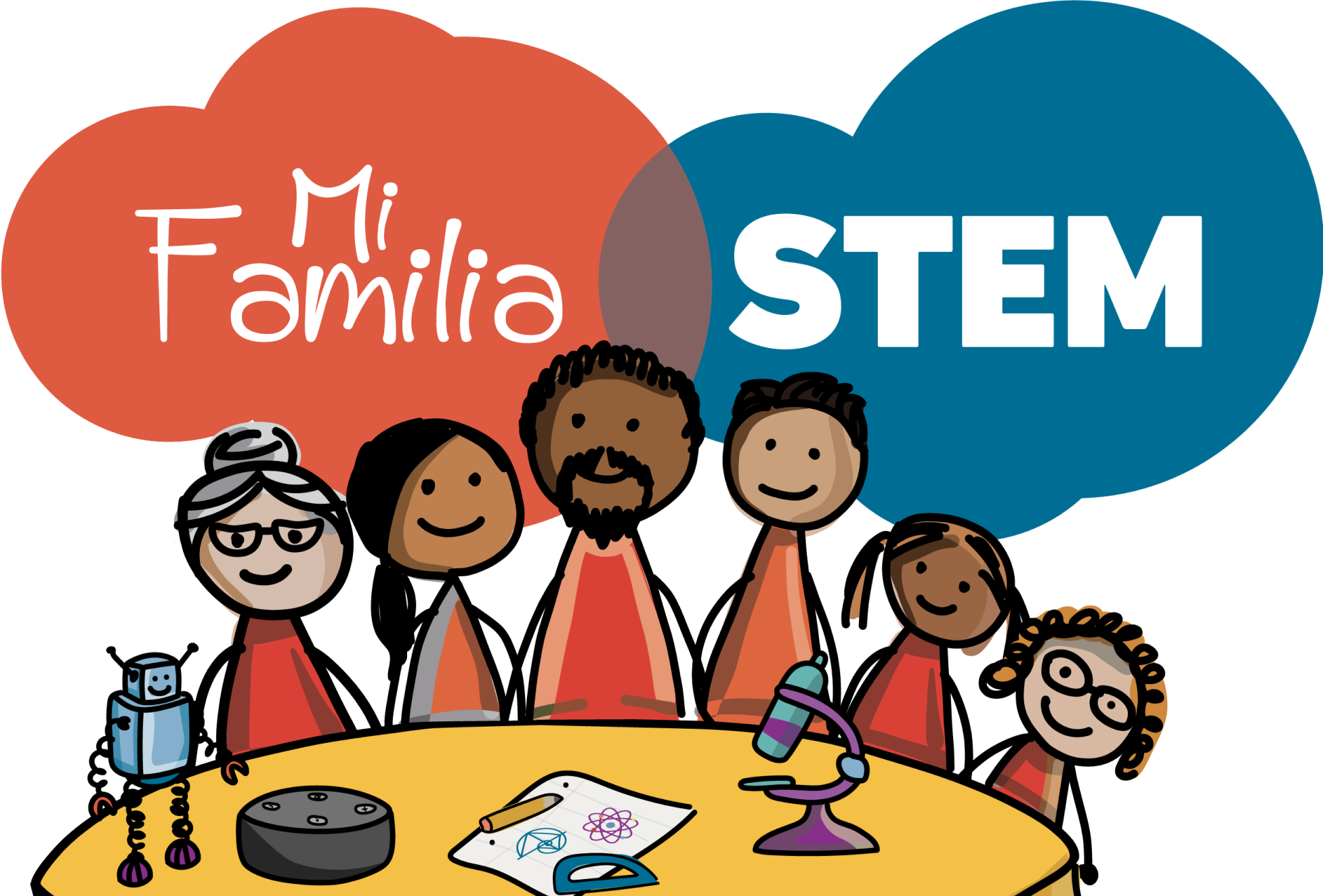 mi familia stem family cartoon