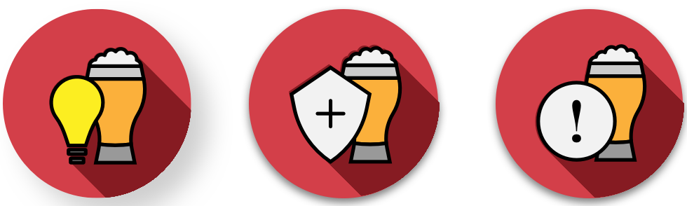 3 beer badges