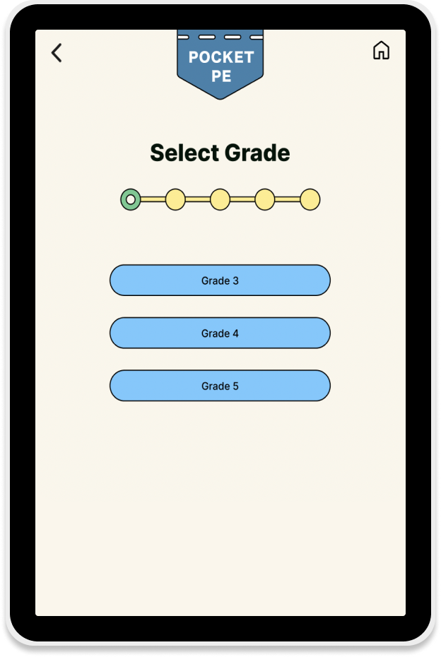 select grade page ipad